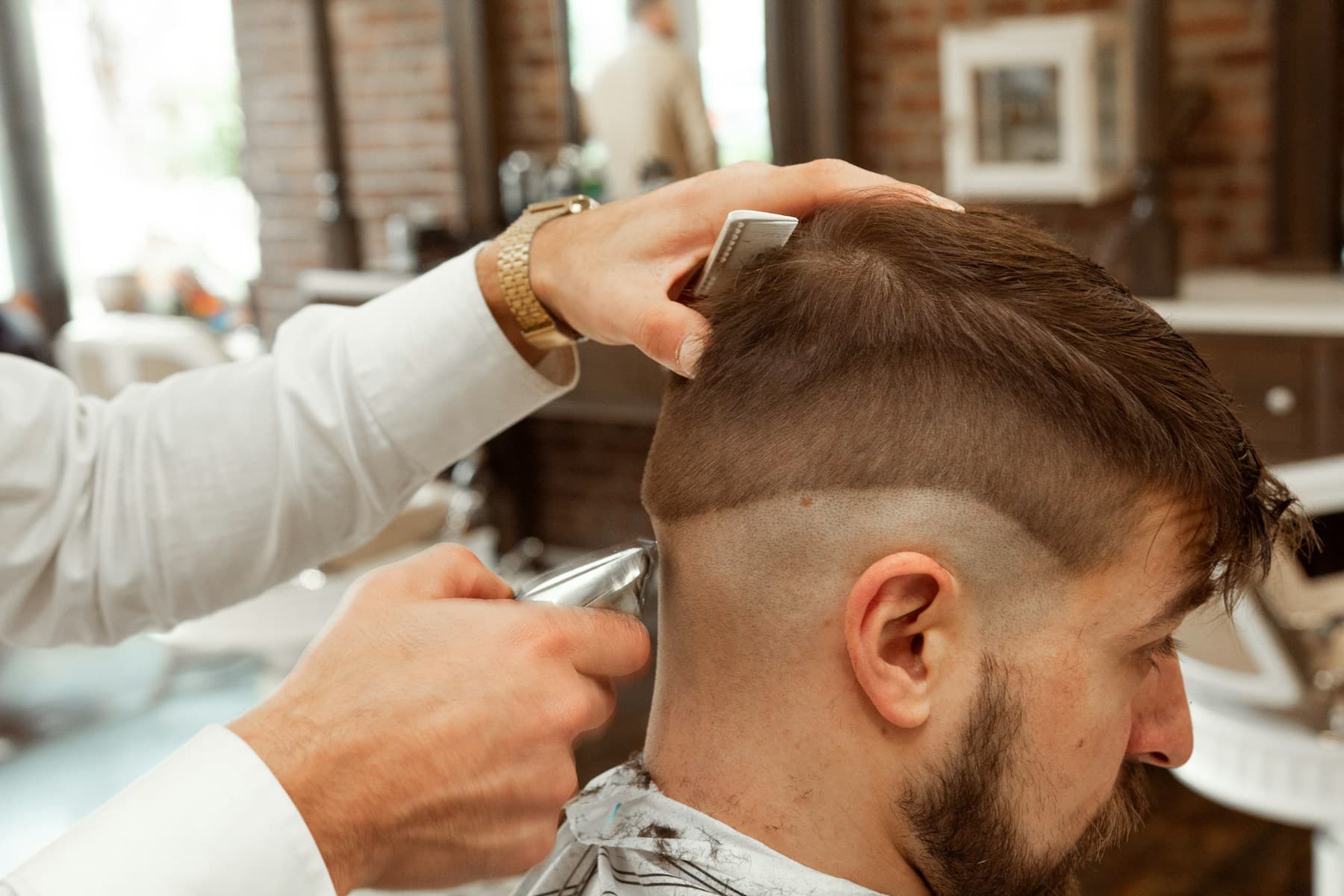 Close detail of a fade in progress